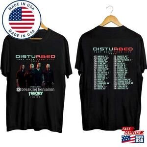 Take Back Your Life Tour Shirt Disturbed Concert Band Fan T-shirt Unisex 2 Sided